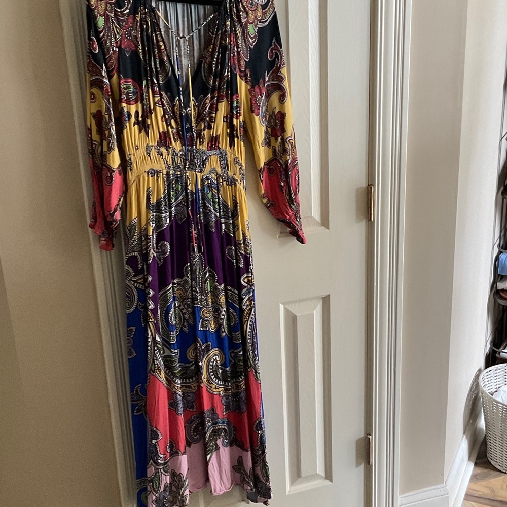 Multicolor Paisley Maxi Dress